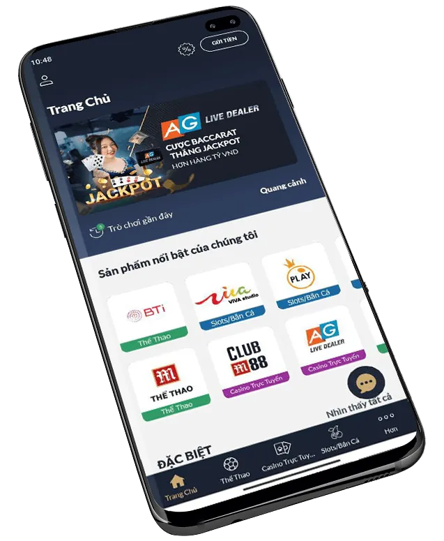 Điện thoại di động hiển thị ứng dụng Betcom